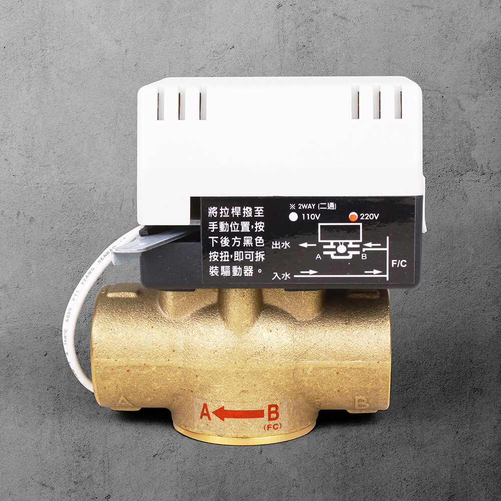 1＂二通銅閥（220V）